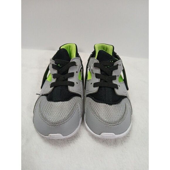 Nike Air Huarache Run Wolf Gray/Volt Green 704949-015 Toddler Size 7C - Picture 6 of 9